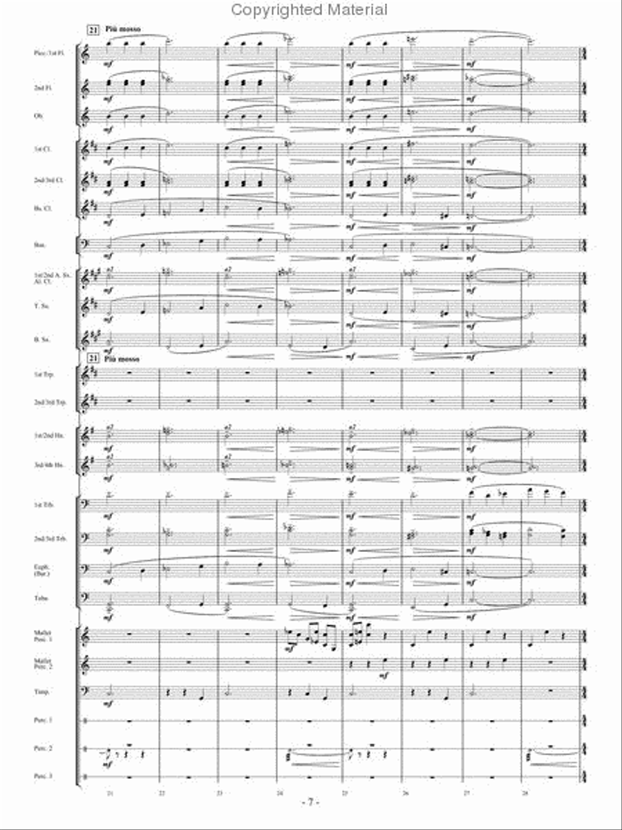 In Pursuit of Troy Concert Band - Sheet Music page 5