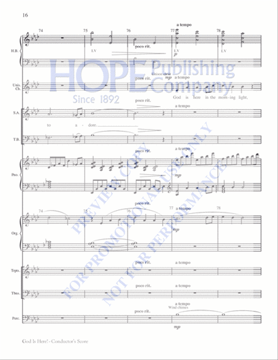 God Is Here! God Is Here! 4-Part scores gallery preview page 16