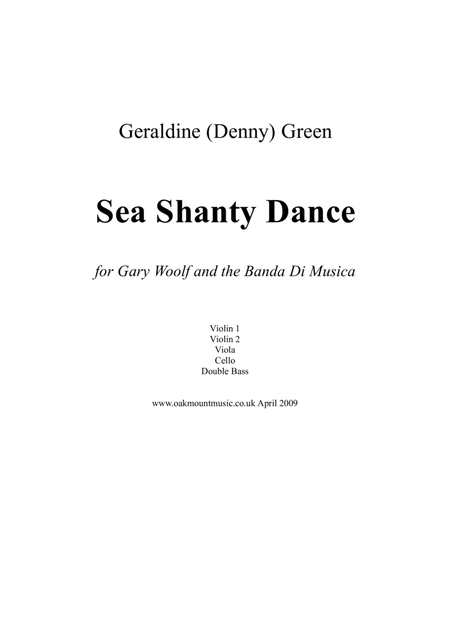 Sea Shanty Dance, for String Orchestra (Standard Arrangement) Chamber Music scores gallery preview page 1