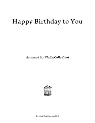 Book cover for Happy Birthday - Violin/Cello Duet
