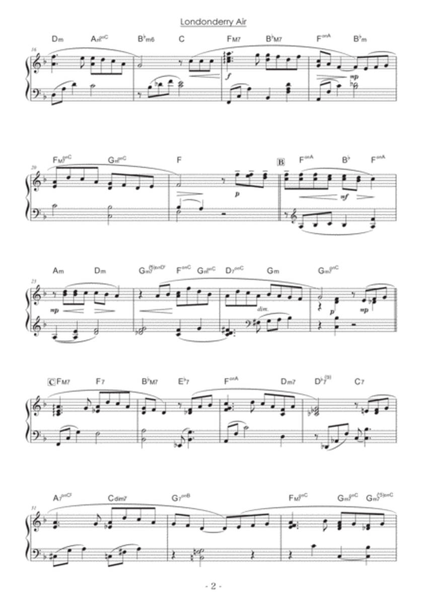 Londonderry Air (Danny Boy) [Piano solo / intermediate] image number null