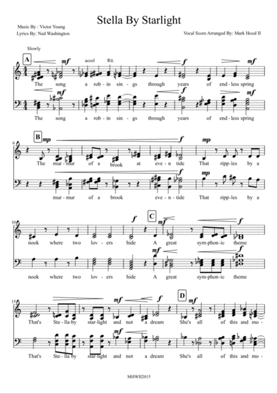 Stella By Starlight 4-Part scores gallery preview page 1