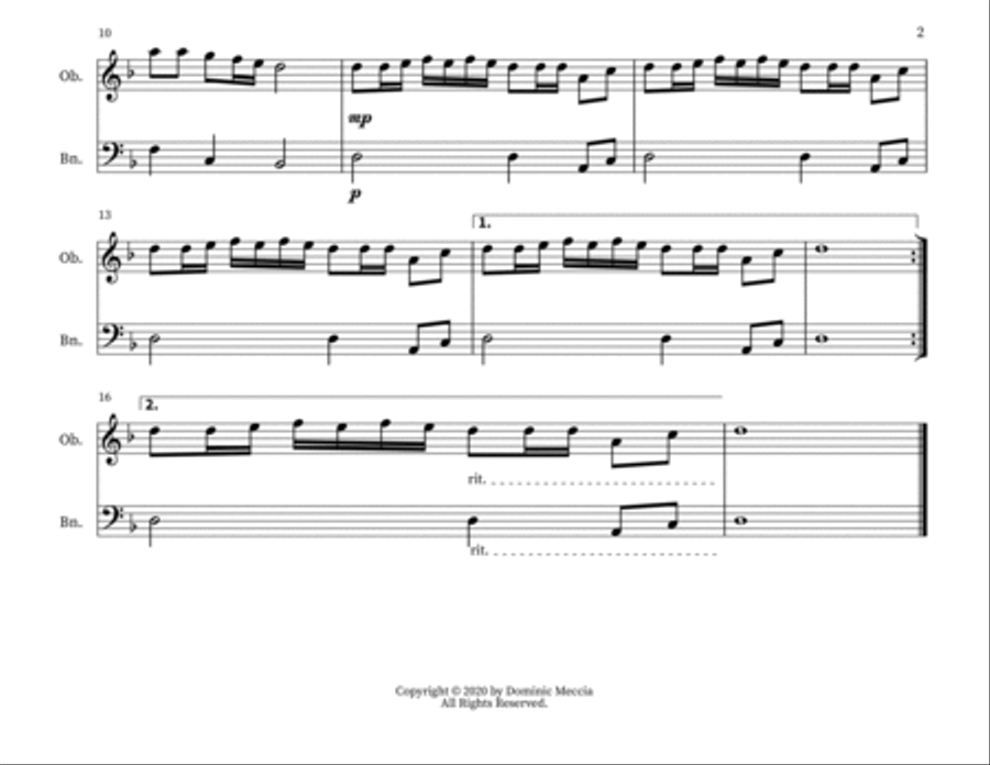 Zum Gali Gali Zum Gali Gali Woodwind Duet scores gallery preview page 2