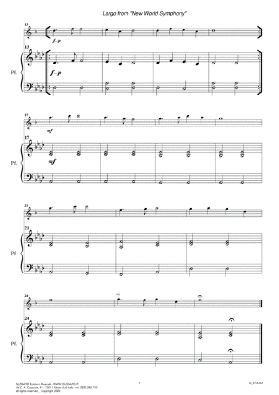 10 Easy Romantic Pieces - for Eb Alto Saxophone and Piano Chamber Music scores gallery preview page 6