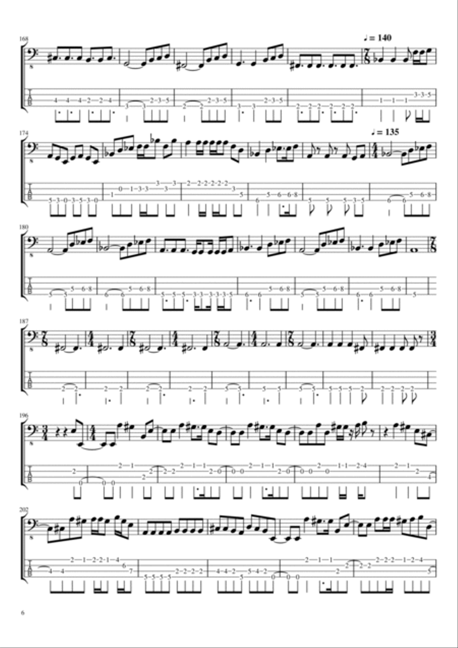 Cygnus X-1 Book Ii: Hemispheres Guitar Tablature scores gallery preview page 6