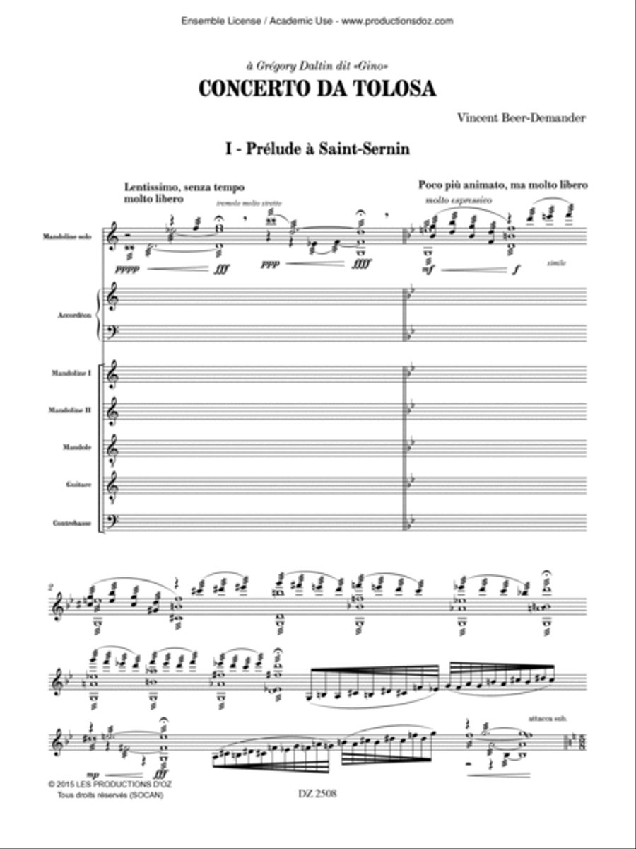 Concerto da Tolosa Concerto da Tolosa Orchestra scores gallery preview page 2