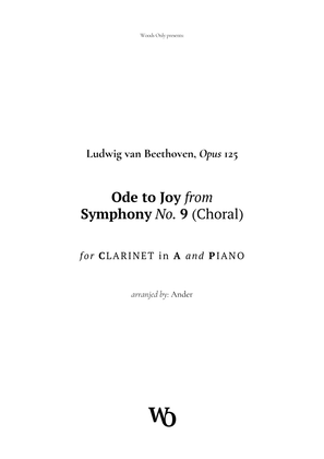 Ode to Joy by Beethoven for Clarinet in A