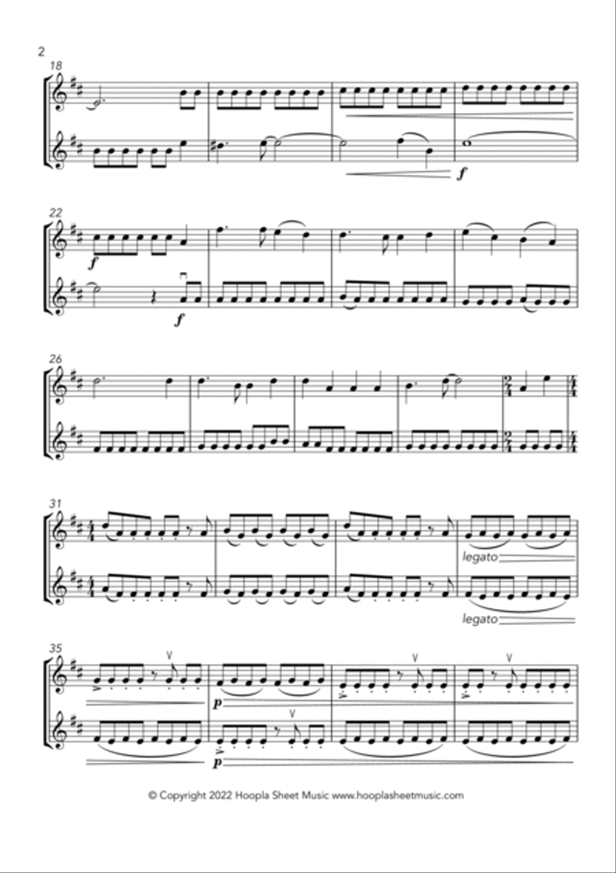 America the Beautiful (Fantasy) String Duet scores gallery preview page 2