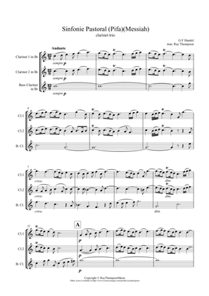 Handel: Sinfonie Pastoral (Pastoral Symphony)(Pifa) from The Messiah (Der Messias) - clarinet trio