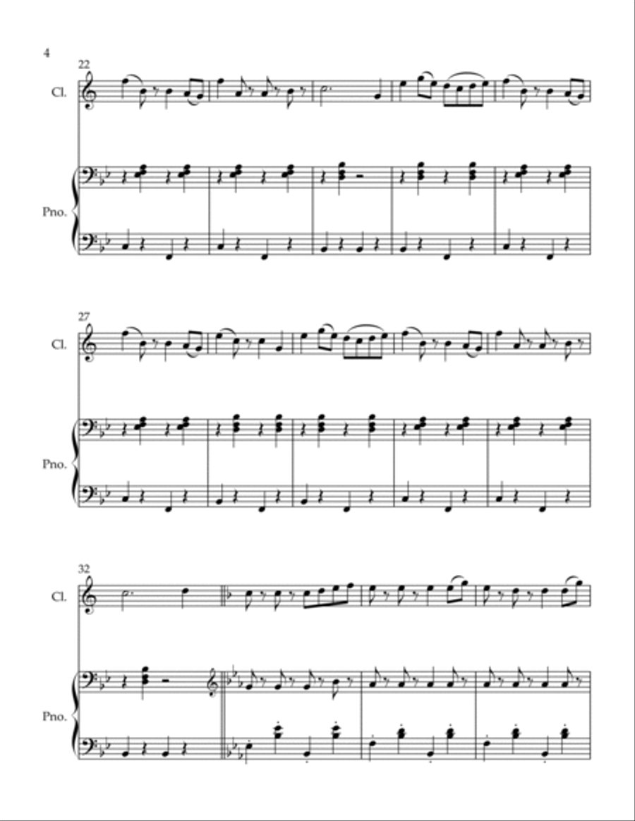 Au Revoir Au Revoir Clarinet Solo scores gallery preview page 4