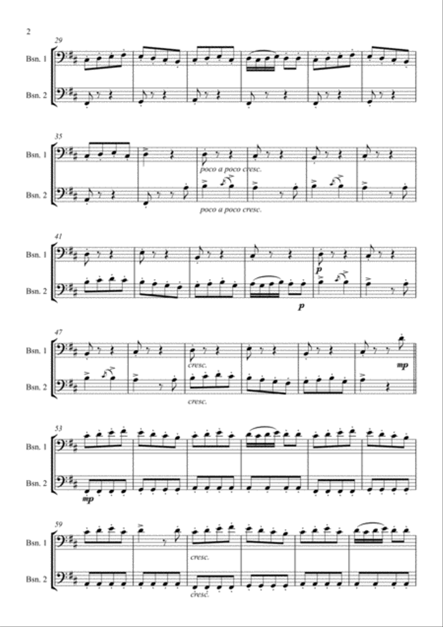Farandole from L'Arlesienne Suite No. 2 arranged for Bassoon Duet Woodwind Duet scores gallery preview page 4