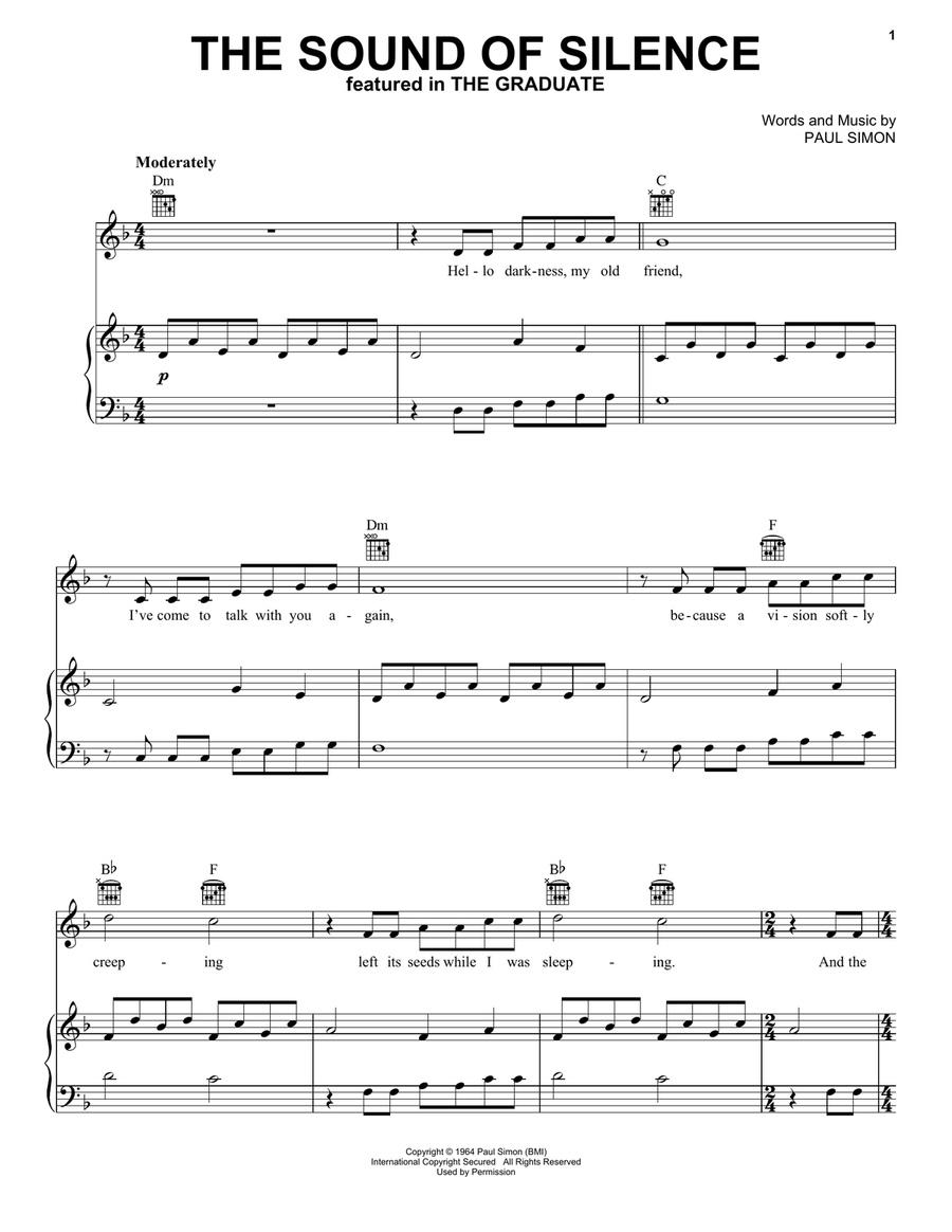 The Sound Of Silence The Sound Of Silence Acoustic Guitar scores gallery preview page 1