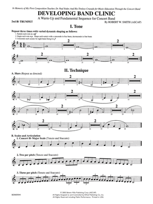 Developing Band Clinic (A Warm-Up and Fundamental Sequence for Concert Band): 2nd B-flat Trumpet