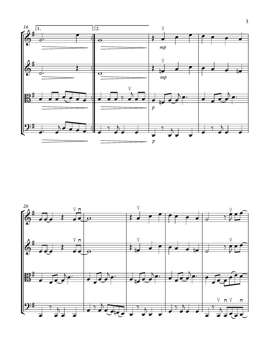 I Want To Hold Your Hand String Quartet scores gallery preview page 3