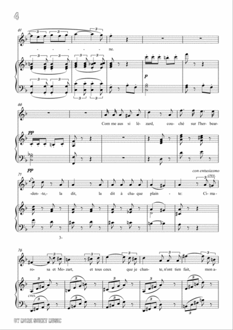 Meyerbeer-Chant de mai in F Major,for Voice and Piano Voice Solo scores gallery preview page 6