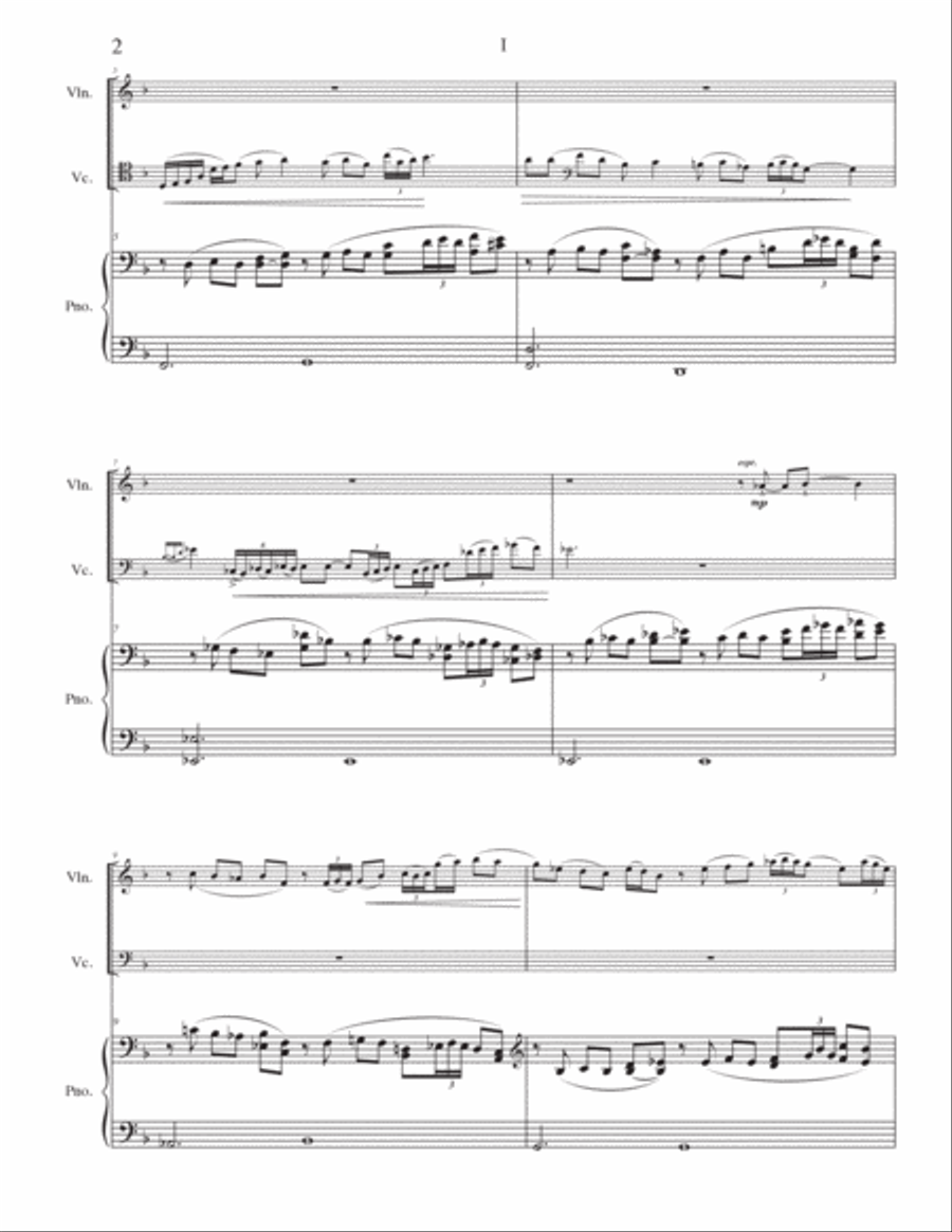 Piano Trio No. 1 in D Minor Piano Trio scores gallery preview page 3
