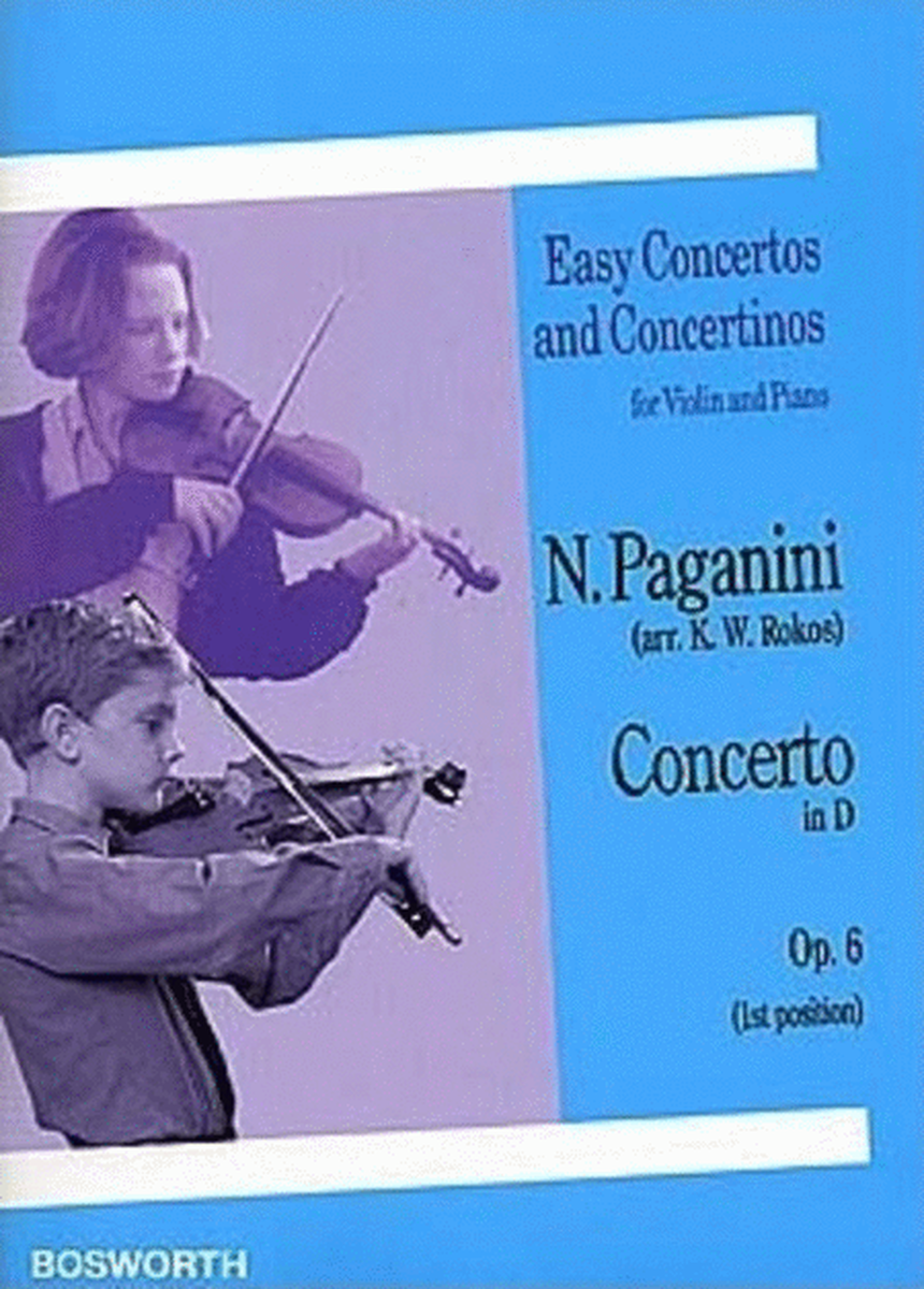 Paganini Concerto D Op.6(1St Pos)Vln/Pno