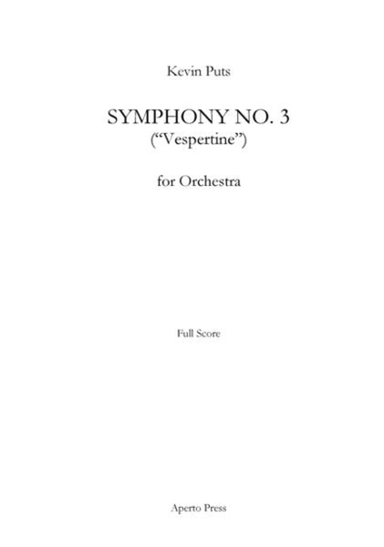 Symphony No. 3 (Vespertine) - score