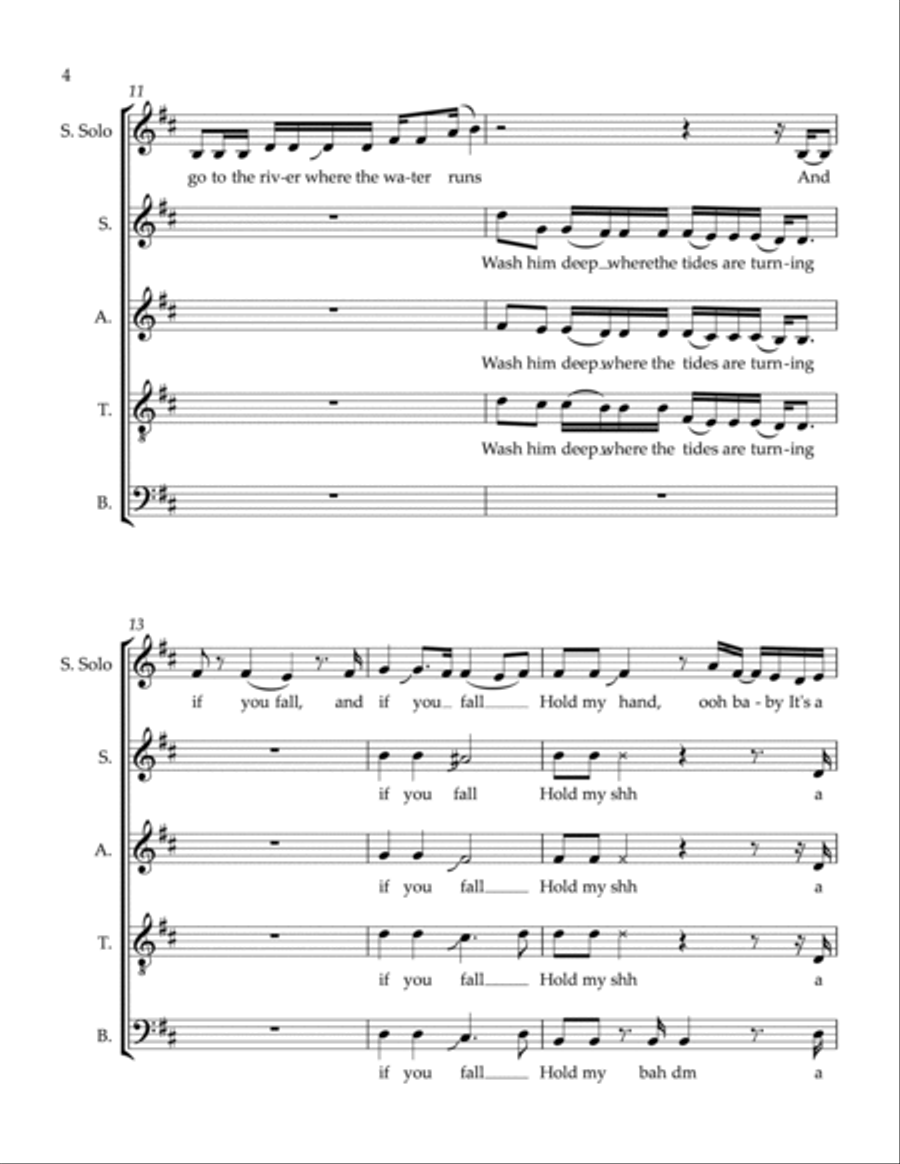 Bottom Of The River Divisi scores gallery preview page 4