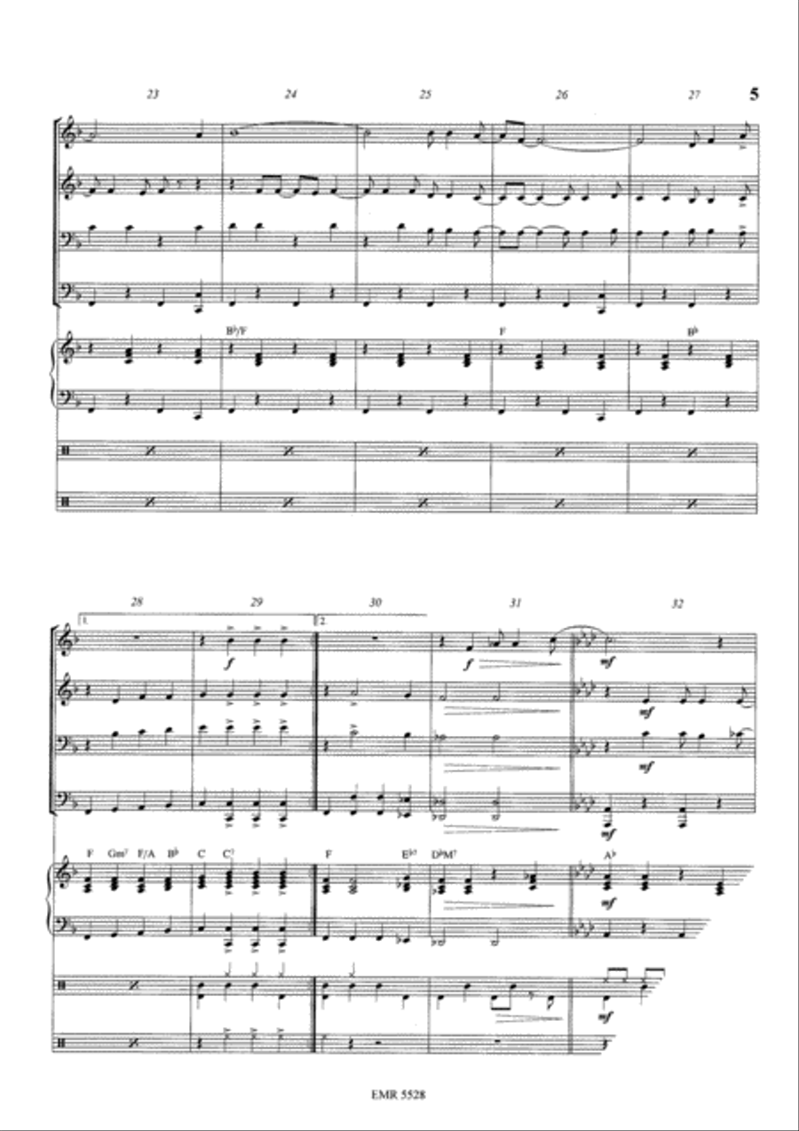 Oh Happy Day Brass Ensemble scores gallery preview page 5