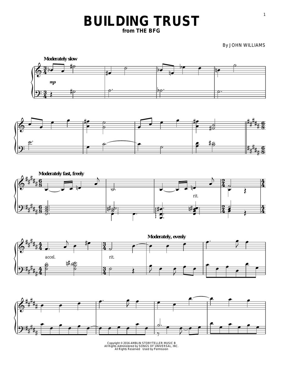 Building Trust Piano Solo scores gallery preview page 1