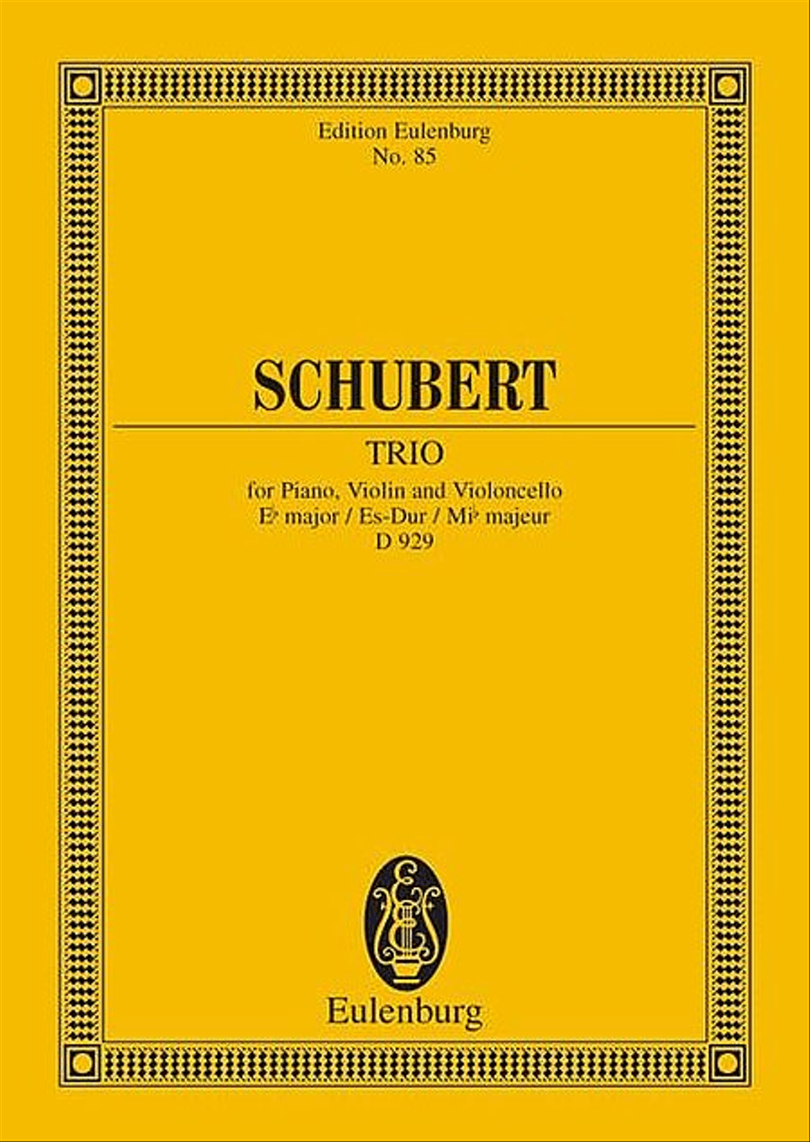 Piano Trio, Op. 100, D. 929 in E-Flat Major Piano Trio scores gallery preview page 1