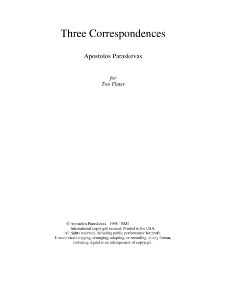 Three Correspondences image number null