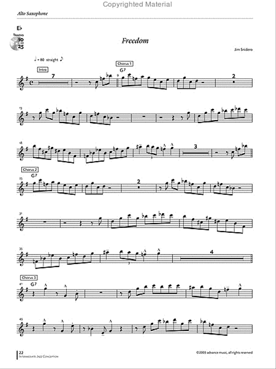 Intermediate Jazz Conception Alto & Baritone Saxophone Baritone Saxophone scores gallery preview page 9