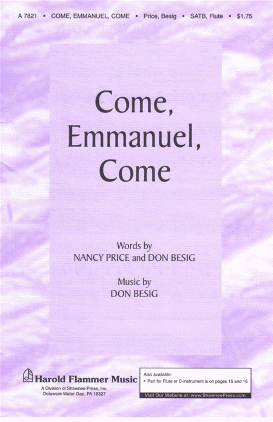 Come, Emmanuel, Come 4-Part scores gallery preview page 1