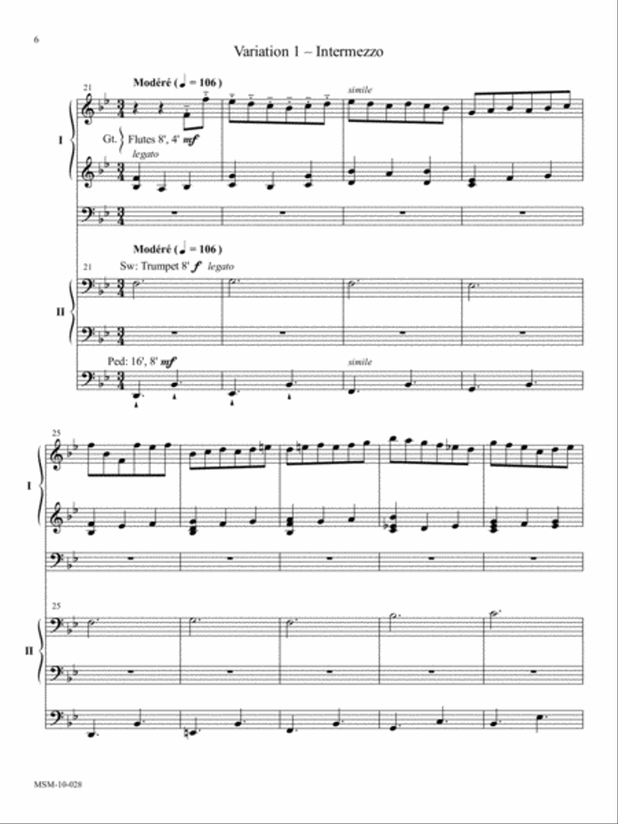 Variations on Veni Creator Spiritus Organ scores gallery preview page 4