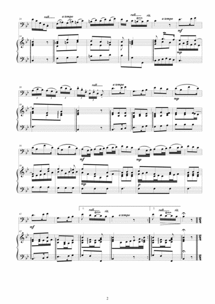 Vivaldi - Cello Sonata No.4 in B flat Op.14 RV 45 for Cello and Cembalo (or Piano) image number null