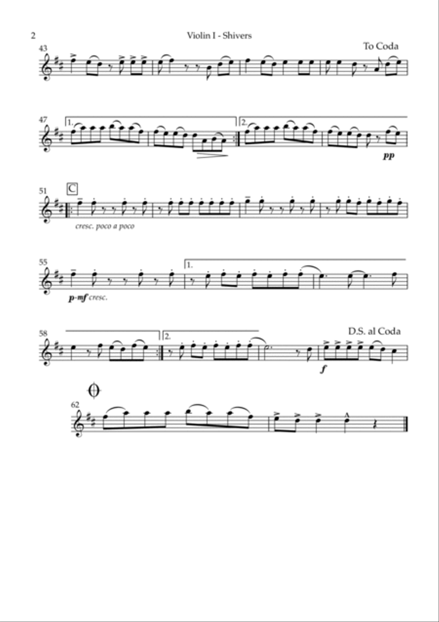 Shivers String Quartet scores gallery preview page 3