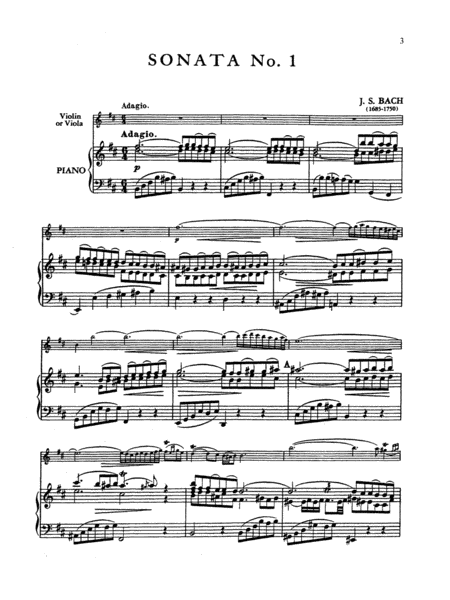 Six Sonatas by Johann Sebastian Bach Violin Solo - Sheet Music