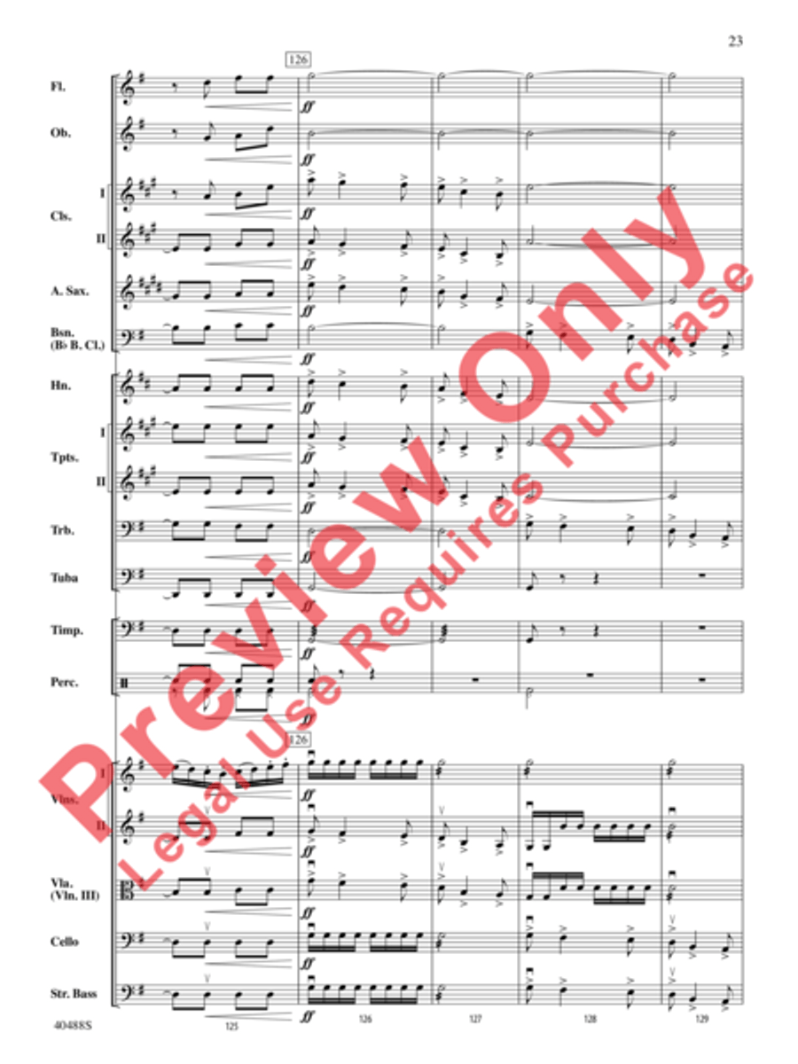 Overture to Die Fledermaus Full Orchestra scores gallery preview page 24