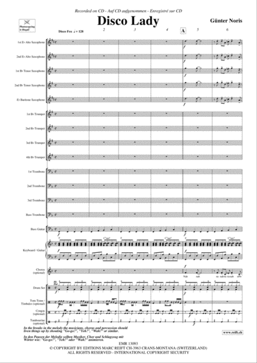 Disco Lady Big Band scores gallery preview page 4