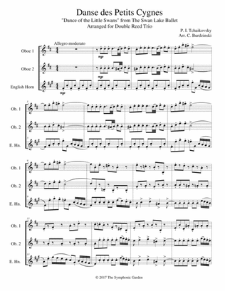Dance of the Little Swans from Swan Lake - double reed trio (2 oboes and English horn)