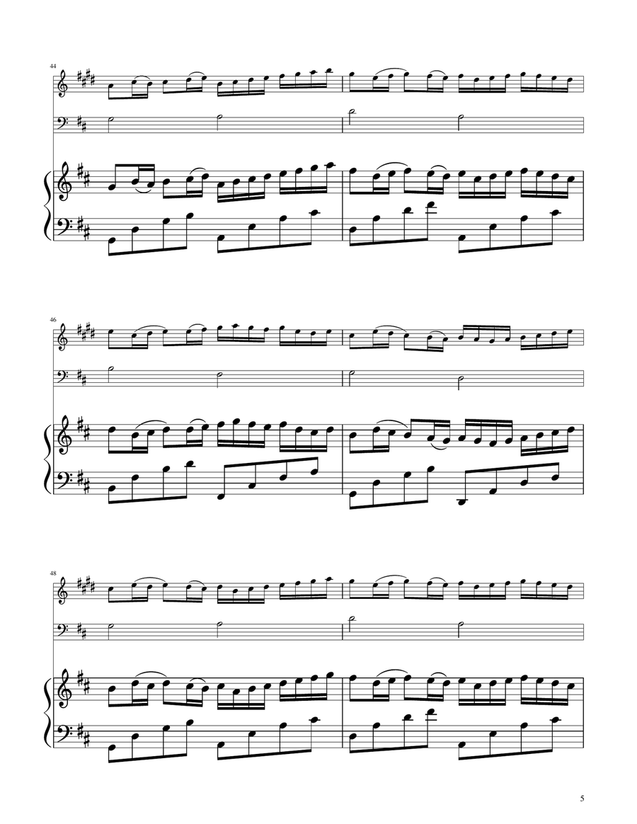 Canon in D - Trumpet and Trombone Duet Brass Duet scores gallery preview page 5