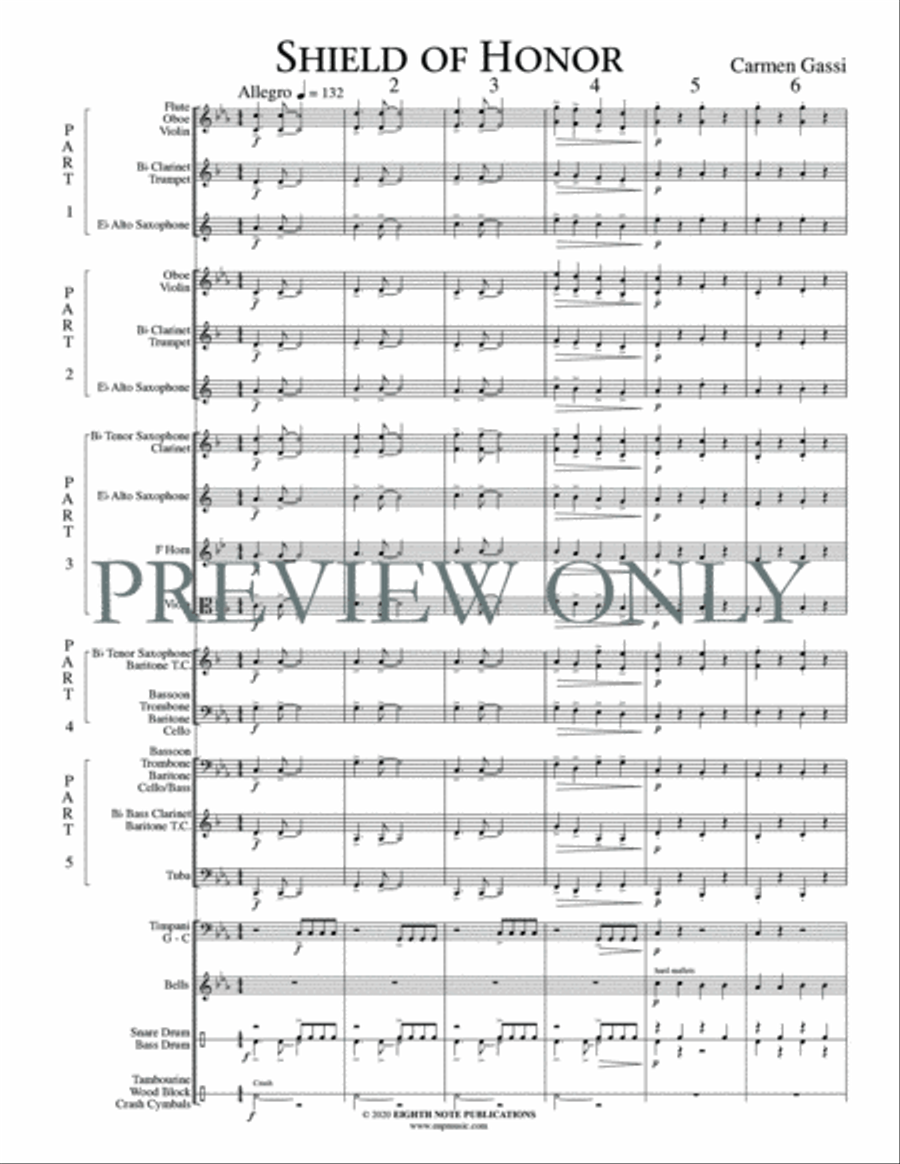 Shield of Honor Concert Band scores gallery preview page 4