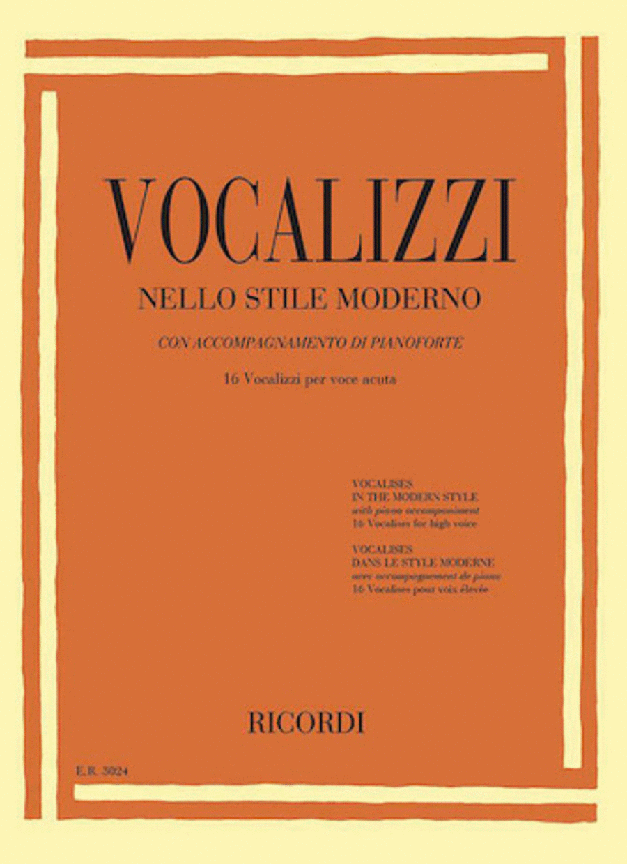 Vocalises in the Modern Style [Vocalizzi Nello Stile Moderno]