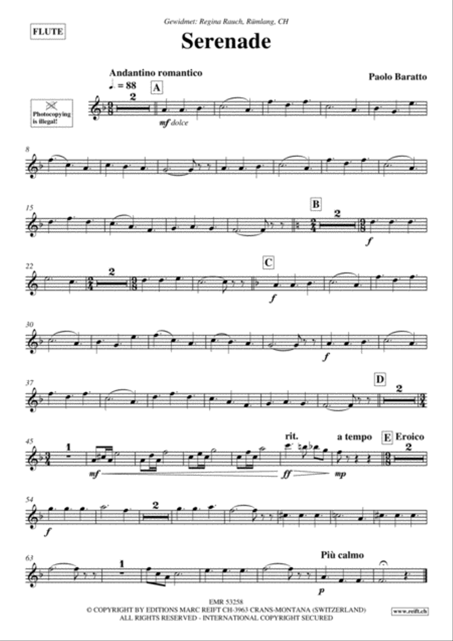 Serenade Flute Solo scores gallery preview page 2