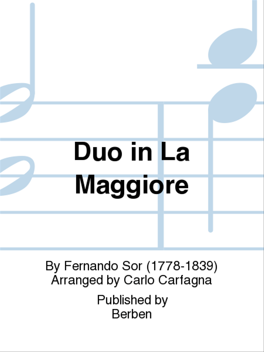 Duo in La Maggiore Study Score scores gallery preview page 1