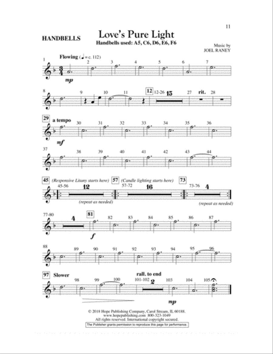 Love's Pure Light 3-Part scores gallery preview page 21