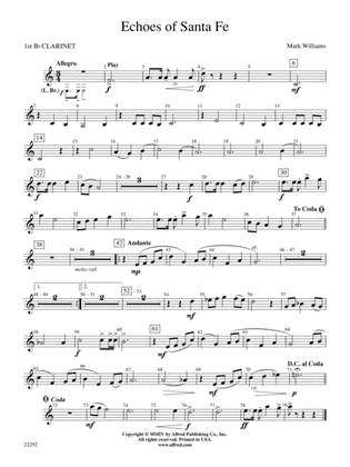 Echoes of Santa Fe: 1st B-flat Clarinet