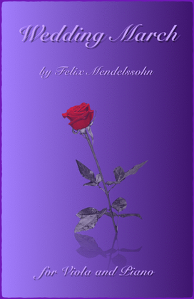Book cover for Wedding March by Mendelssohn, for Solo Viola and Piano