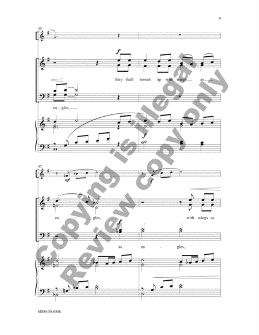 They That Wait upon the Lord 4-Part scores gallery preview page 9
