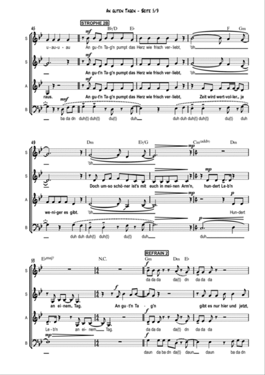 An Guten Tagen A Cappella scores gallery preview page 5
