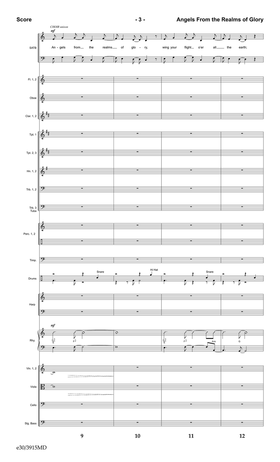 Angels from the Realms of Glory - Downloadable Orchestration Set of Parts scores gallery preview page 5