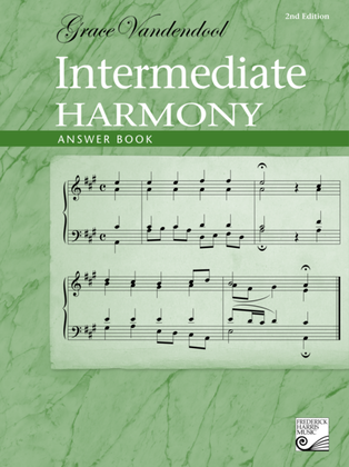 Book cover for Intermediate Harmony Answer Book, 2nd Edition