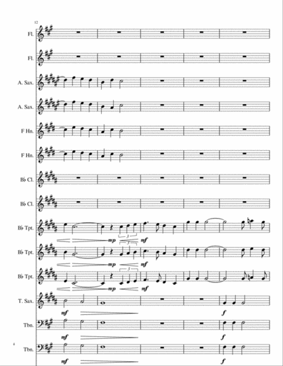 Hysteria Concert Band scores gallery preview page 4