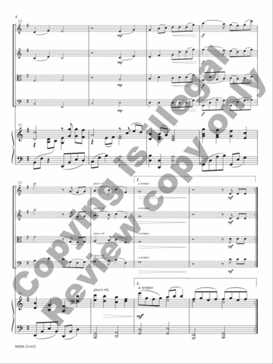 How Great Thou Art Piano Quintet scores gallery preview page 3